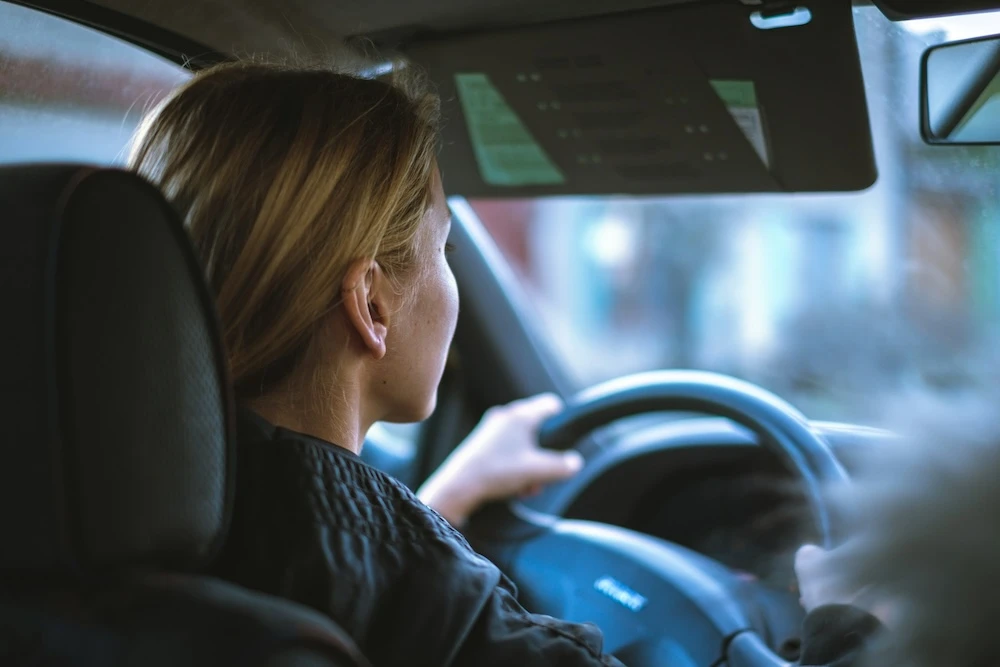 woman driving in her car in her dream before she notices the snake there