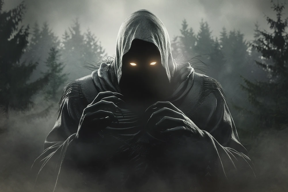 dark shadowy figure who looks uncomfortable to approach representing the Jungian archetypes the shadow