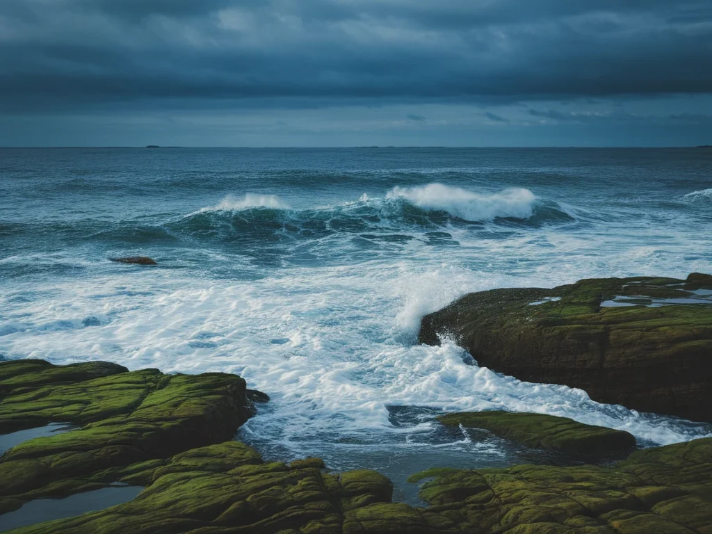 image of the waves on the sea