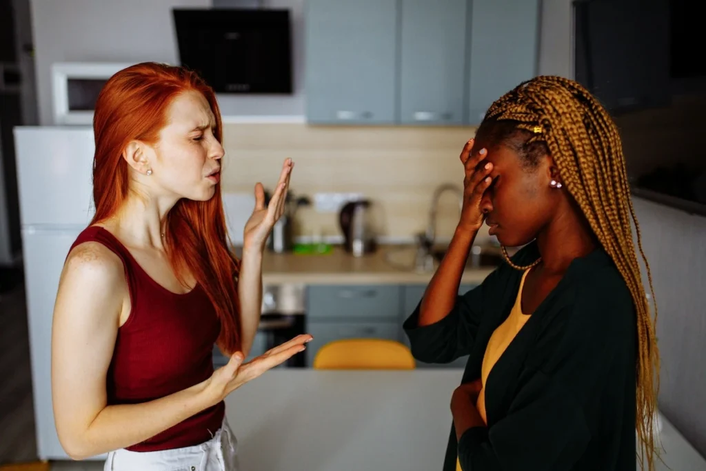 two friend fighting with each other
